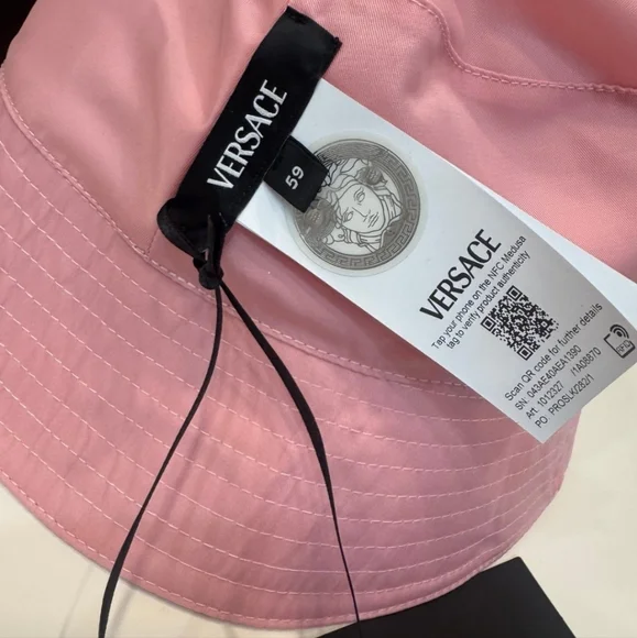 Versace Pink Bucket Hat Reversible BNWT - Picture 4 of 5